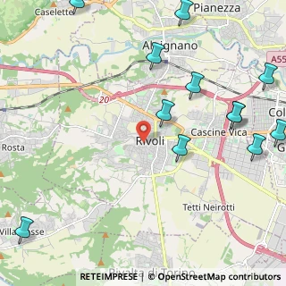 Mappa Via San Rocco, 10098 Rivoli TO, Italia (2.95833)