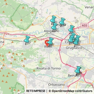 Mappa Via Ospedale, 10098 Rivoli TO, Italia (4.54333)