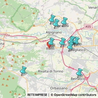 Mappa Via San Rocco, 10098 Rivoli TO, Italia (4.02636)