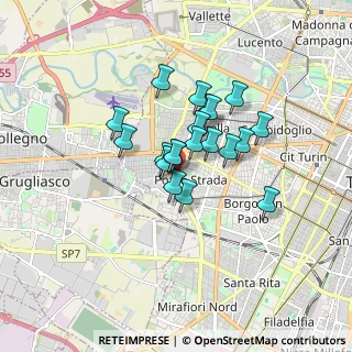 Mappa Via Quinto Bevilacqua, 10141 Torino TO, Italia (1.1735)