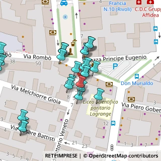 Mappa Via Cavalieri di Vittorio Veneto, 10098 Rivoli TO, Italia (0.025)