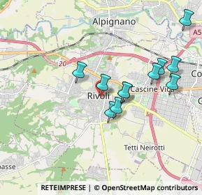 Mappa Via M. Gioia, 10098 Rivoli TO, Italia (1.68364)