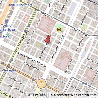 Mappa Via Ettore De Sonnaz,  14, 10121 Torino, Torino (Piemonte)