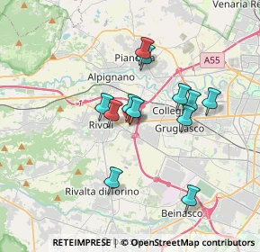 Mappa Via Giovanni Camandona, 10090 Rivoli TO, Italia (2.93417)