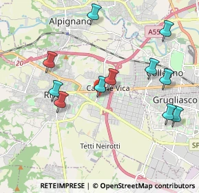 Mappa Via Giovanni Camandona, 10090 Rivoli TO, Italia (2.08273)