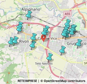 Mappa Via Giovanni Camandona, 10090 Rivoli TO, Italia (2.048)