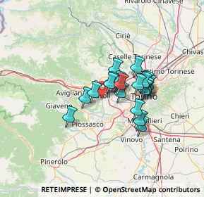 Mappa Via Orbassano, 10098 Rivoli TO, Italia (9.4655)
