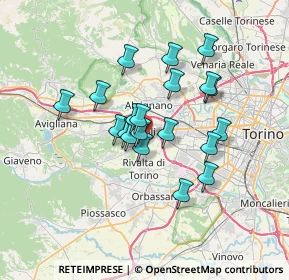 Mappa Via Orbassano, 10098 Rivoli TO, Italia (5.494)