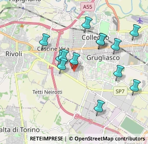 Mappa Via Rovigo, 10098 Rivoli TO, Italia (1.86077)