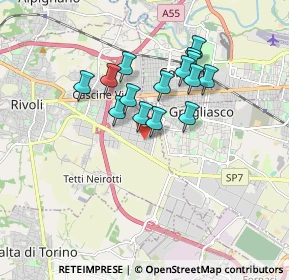 Mappa Via Rovigo, 10098 Rivoli TO, Italia (1.408)