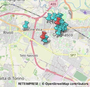 Mappa Via Rovigo, 10098 Rivoli TO, Italia (1.56)