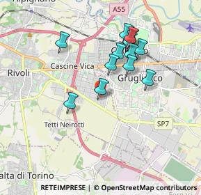 Mappa Via Rovigo, 10098 Rivoli TO, Italia (1.64308)