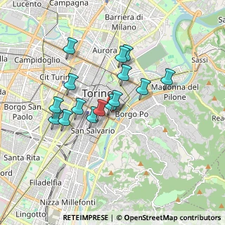 Mappa Via dei Mille, 10152 Torino TO, Italia (1.51333)