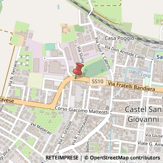 Mappa Via Fratelli Bandiera, 63 C, 29015 Castel San Giovanni, Piacenza (Emilia Romagna)