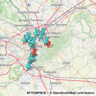 Mappa Strada della Valle dei Pomi, 10132 Torino TO, Italia (6.64154)