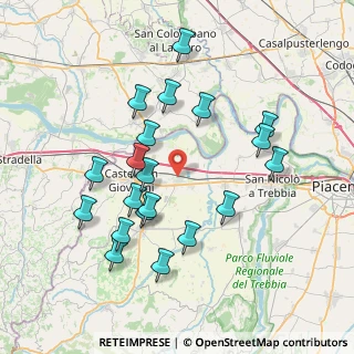 Mappa Via della Chiesa, 29010 Sarmato PC, Italia (7.561)