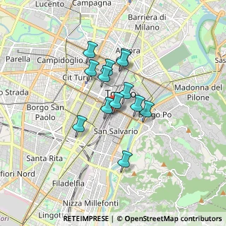 Mappa Via Sacchi, 10123 Torino TO, Italia (1.24308)