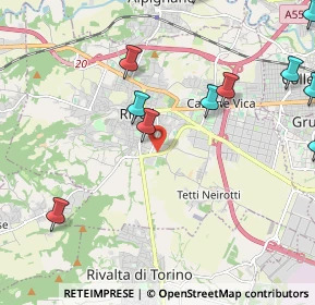 Mappa NORD OVEST, 10098 Rivoli TO, Italia (2.82833)