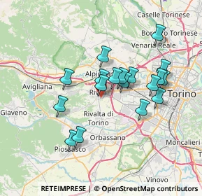 Mappa NORD OVEST, 10098 Rivoli TO, Italia (6.19944)