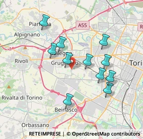 Mappa , 10095 Grugliasco TO, Italia (3.35091)