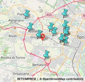 Mappa , 10095 Grugliasco TO, Italia (3.56214)