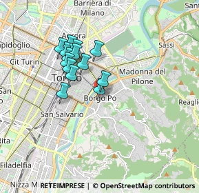 Mappa Via Vittorio Amedeo Gioanetti, 10100 Torino TO, Italia (1.45333)