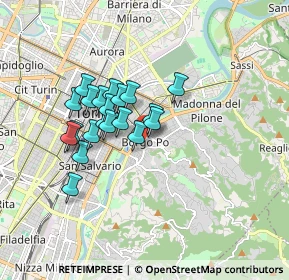 Mappa Via Vittorio Amedeo Gioanetti, 10100 Torino TO, Italia (1.3605)