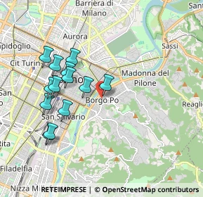 Mappa Via Vittorio Amedeo Gioanetti, 10100 Torino TO, Italia (1.82077)