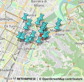 Mappa Via Vittorio Amedeo Gioanetti, 10100 Torino TO, Italia (1.3175)