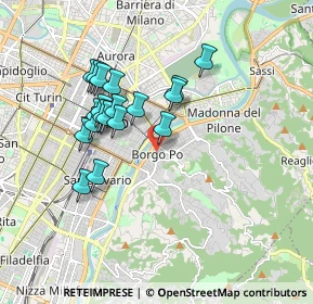 Mappa Via Vittorio Amedeo Gioanetti, 10100 Torino TO, Italia (1.57526)