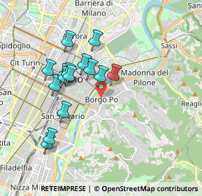 Mappa Via Vittorio Amedeo Gioanetti, 10100 Torino TO, Italia (1.67667)