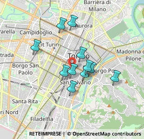 Mappa Via Mompatero, 10125 Torino TO, Italia (1.34727)