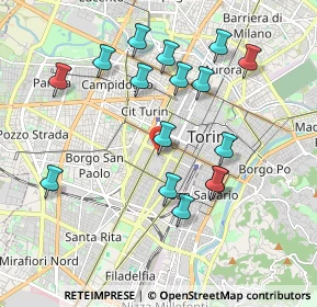 Mappa Via Giovanni Battista Bricherasio, 10129 Torino TO, Italia (1.925)