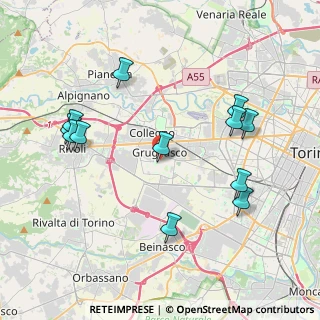 Mappa Piazza Guglielmo Marconi, 10095 Grugliasco TO, Italia (4.31667)