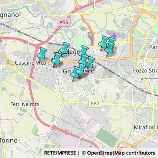 Mappa Piazza Guglielmo Marconi, 10095 Grugliasco TO, Italia (1.26833)