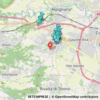 Mappa Via alle Fontane, 10098 Rivoli TO, Italia (1.23182)
