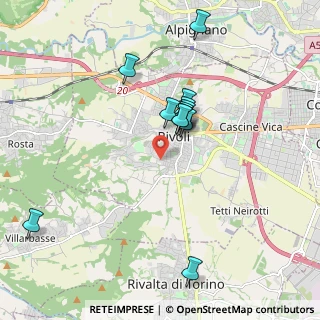Mappa Via alle Fontane, 10098 Rivoli TO, Italia (1.70833)