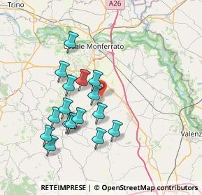 Mappa SP 50, 15030 Terruggia AL, Italia (6.86125)