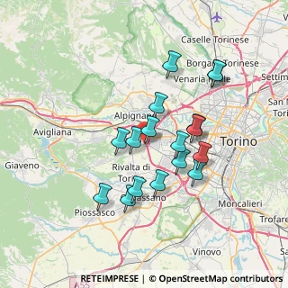 Mappa Via Egesippo Simioli, 10098 Rivoli TO, Italia (6.27588)