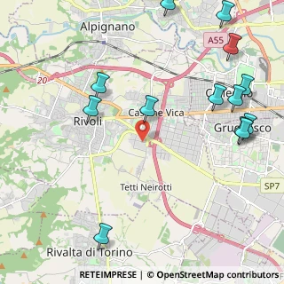 Mappa Via Egesippo Simioli, 10098 Rivoli TO, Italia (2.82692)
