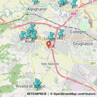 Mappa Via Egesippo Simioli, 10098 Rivoli TO, Italia (2.74846)
