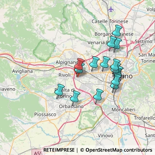 Mappa Via Albenga, 10098 Rivoli TO, Italia (6.93188)