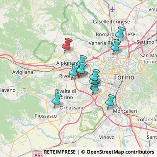 Mappa Via Albenga, 10098 Rivoli TO, Italia (5.47182)