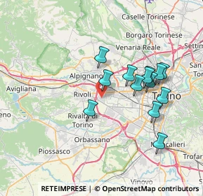 Mappa Via Albenga, 10098 Rivoli TO, Italia (6.65615)