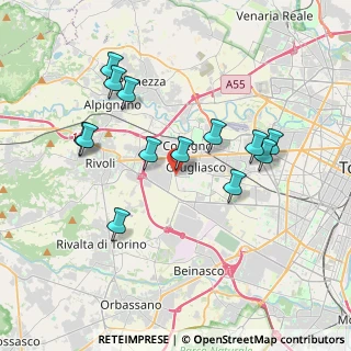 Mappa Corso Martin Luther King, 10095 Grugliasco TO, Italia (3.67462)