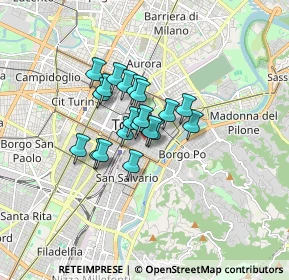 Mappa Via Camillo Benso Conte di Cavour, 10123 Torino TO, Italia (1.0365)