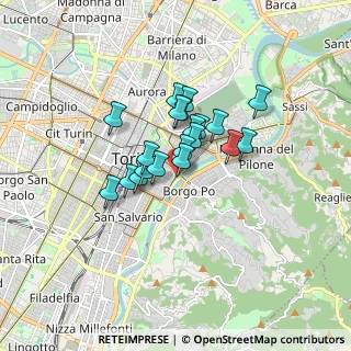 Mappa Via Alfonso Bonafous, 10123 Torino TO, Italia (1.121)