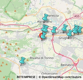 Mappa Via Alfieri, 10098 Rivoli TO, Italia (4.24333)