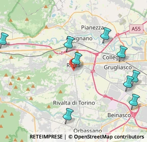 Mappa Via Alfieri, 10098 Rivoli TO, Italia (7.41056)