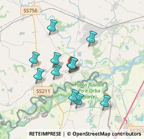 Mappa SP4, 27030 Mezzana Bigli PV, Italia (2.9725)